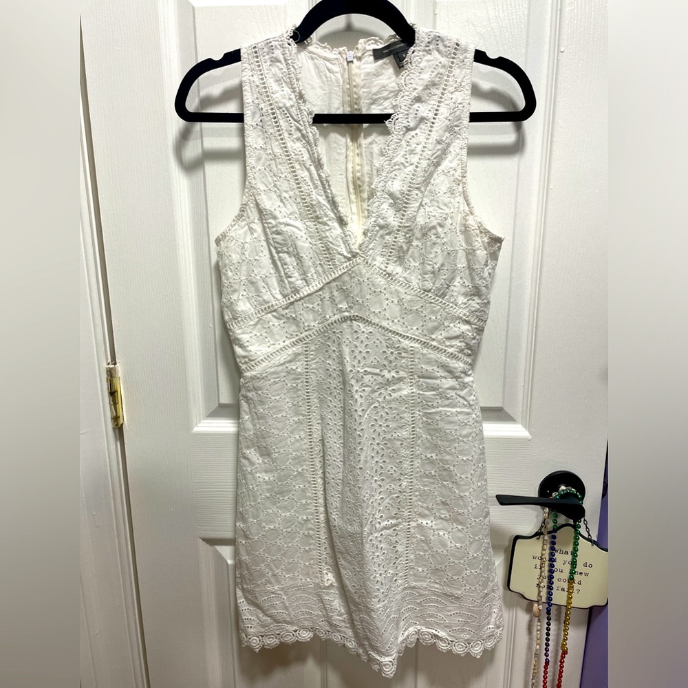 French Connection Zhara Lace Panel Sheath Dress